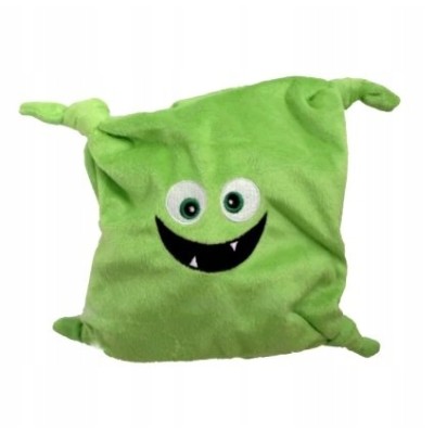 Yarro zabawka dla psa -zielona szeleszcząca poduszka z piszczałką 14x14cm