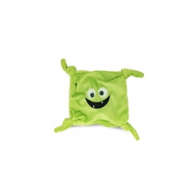 Yarro zabawka dla psa -zielona szeleszcząca poduszka z piszczałką 14x14cm