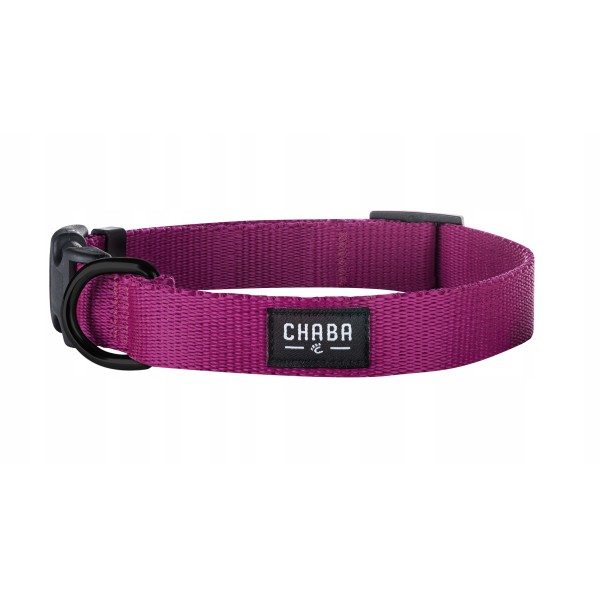 Obroża regulowana classic #XXL bordowa  CHABA