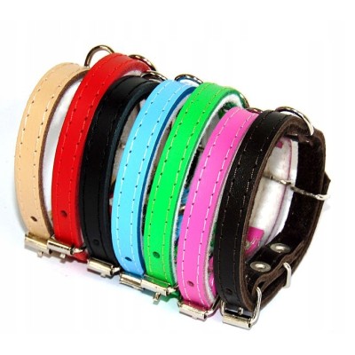 Obroża skórzana classic 10-30 brąz CHABA