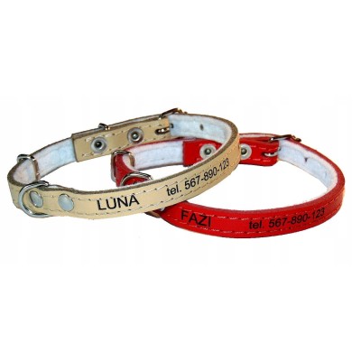 Obroża skórzana classic 12-35 brąz CHABA