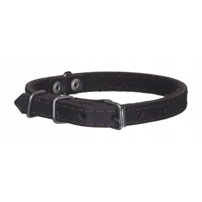 Obroża skórzana classic 12-35 brąz CHABA