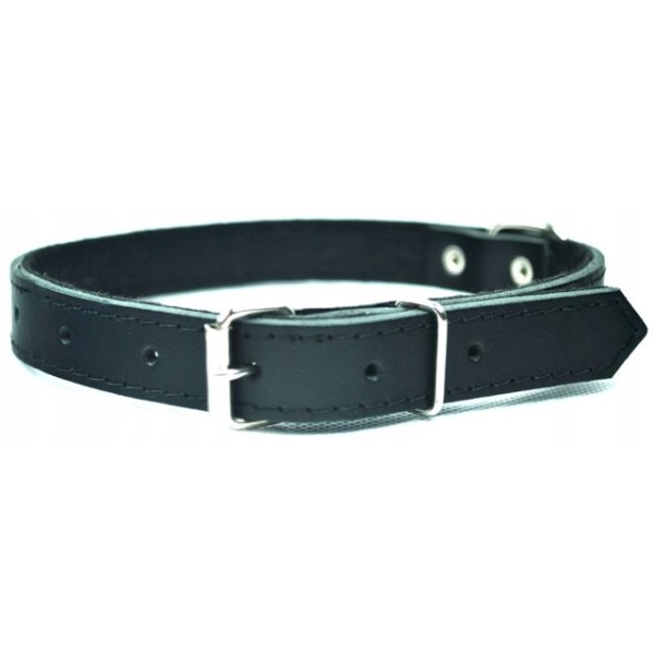 Obroża skórzana classic 12-35 czarna CHABA
