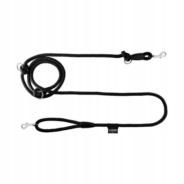 Smycz linka regulowana classic #L czarna CHABA