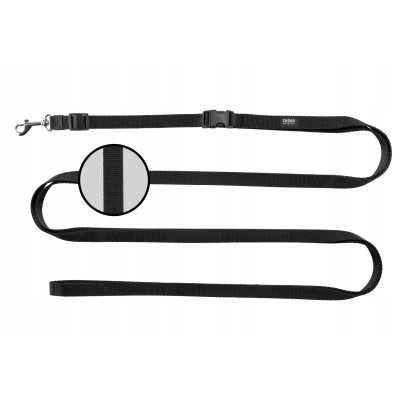 Smycz spacerowa z pasem biodrowym classic #L czarna CHABA