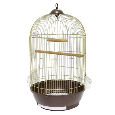Klatka dla ptaków 40x40x70cm złoto brązowa PANAMA PET