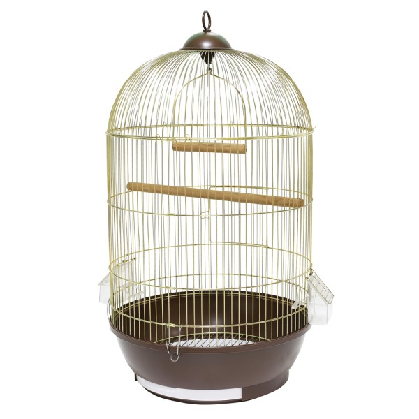 Klatka dla ptaków 40x40x70cm złoto brązowa PANAMA PET