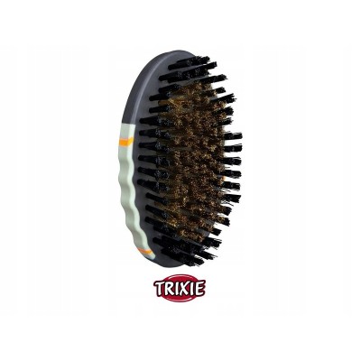 Zgrzebło plastikowe z włosiem z mosiądzu TRIXIE