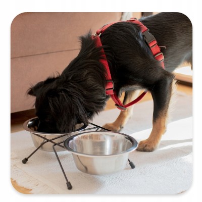 Stojak z miskami 2x0,75l TRIXIE