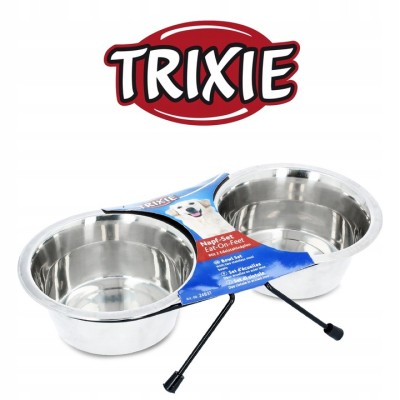 Stojak z miskami 2x0,45l TRIXIE