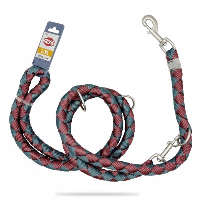 Smycz regulowana bordowy-petrol L-XL 18mm/2m TRIXIE