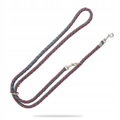 Smycz regulowana bordowy-petrol L-XL 18mm/2m TRIXIE
