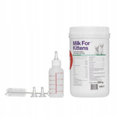 Mleko dla kociąt 200g + butelka LAB-V