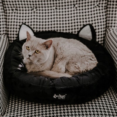 DINGO legowisko HUGME 50cm czarne z uszami