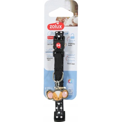 ZOLUX obroża dla kota z zawieszką w kształcie myszki /czarna