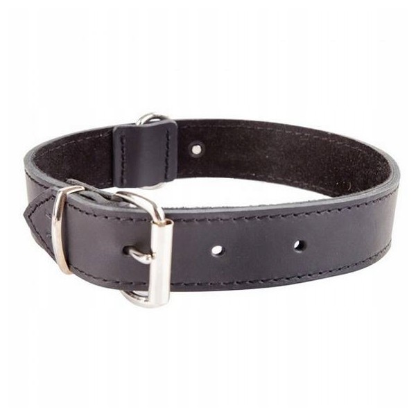 DINGO obroża skórzana 1,8x50cm czarna