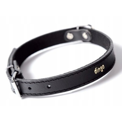 DINGO obroża skórzana 2,5x65cm czarna