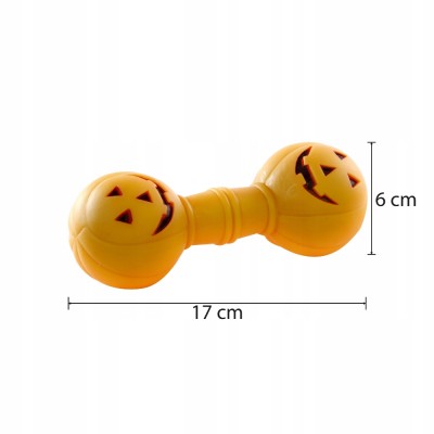 DINGO zabawka dla psa hantel dynia 17cm