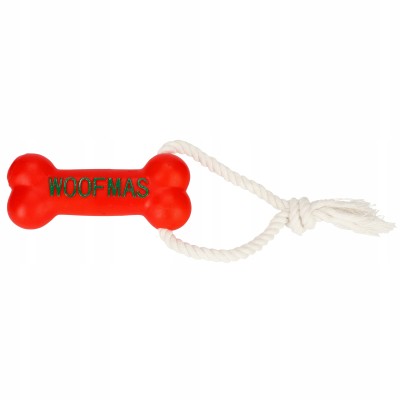 DINGO zabawka dla psa sznur z kością Woofmas 13cm