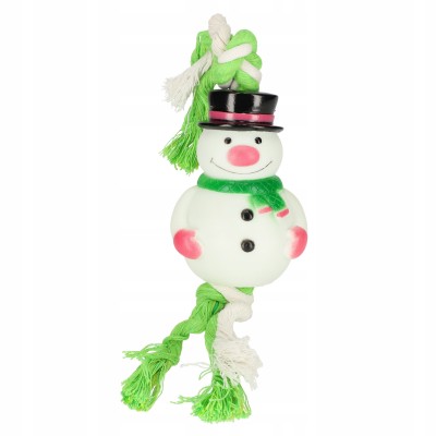 DINGO zabawka dla psa sznur świąteczny bałwan 25cm