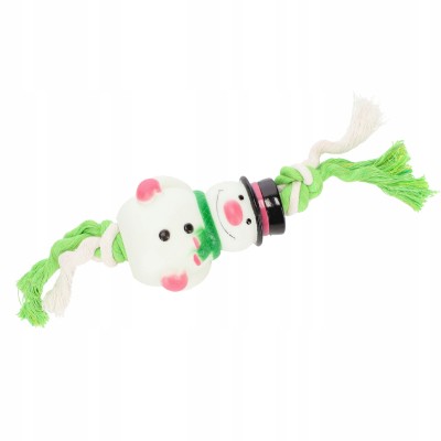 DINGO zabawka dla psa sznur świąteczny bałwan 25cm