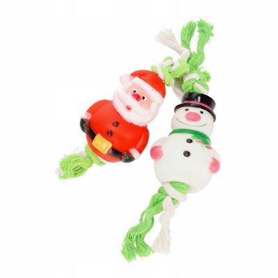 DINGO zabawka dla psa sznur świąteczny bałwan 25cm
