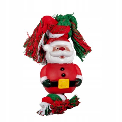 DINGO zabawka dla psa sznur świąteczny mikołaj 25cm