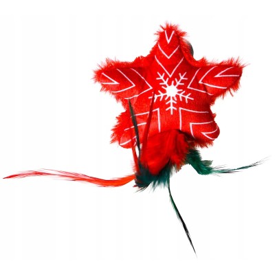 BUBA zabawka dla kota gwiazdka z piórkami