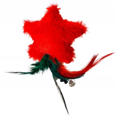 BUBA zabawka dla kota gwiazdka z piórkami