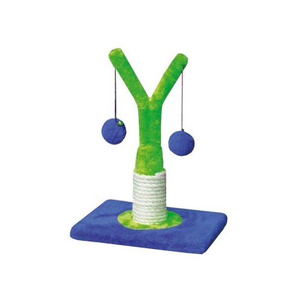 YARRO drapak dla kota mini drzewko zielono-niebieskie 18x18x32cm