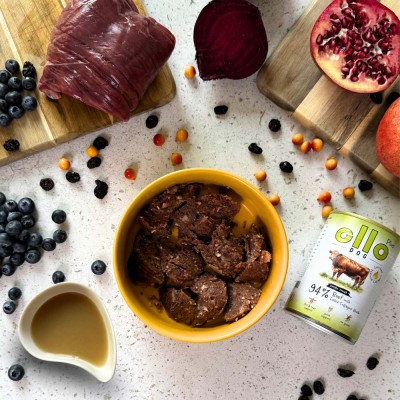 OLLO plus KOLAGEN dla psa z wołowiną 400g