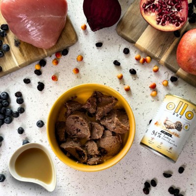 OLLO plus KOLAGEN dla psa z indyk  400g