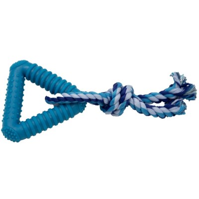 Zabawka dla psa trójkąt ze sznurkiem 15cm YARRO