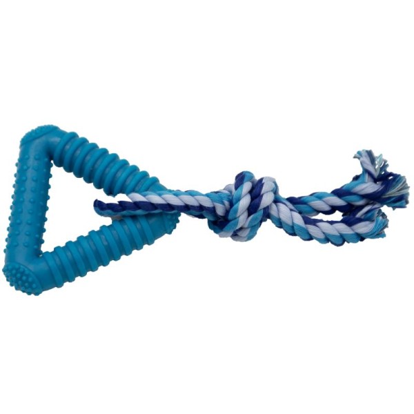 Zabawka dla psa trójkąt ze sznurkiem 15cm YARRO