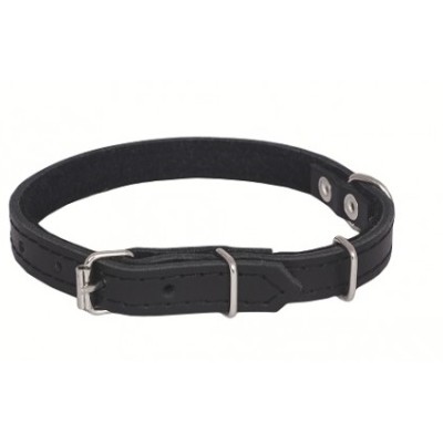 Obroża skórzana classic 22-60 czarna CHABA