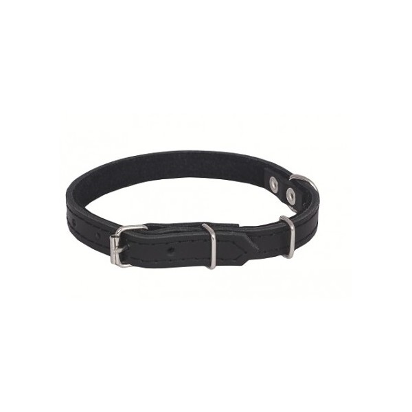 Obroża skórzana classic 22-60 czarna CHABA