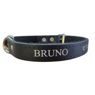 Obroża skórzana classic 22-60 czarna CHABA