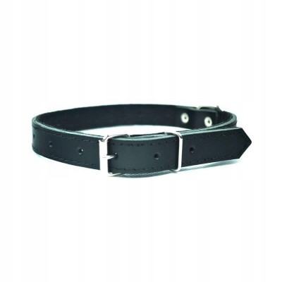 Obroża skórzana classic 22-60 czarna CHABA