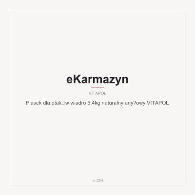 Piasek dla ptaków wiadro 5,4kg naturalny anyżowy VITAPOL