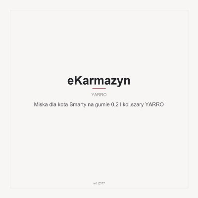 Miska dla kota Smarty na gumie 0,2 l kol.szary YARRO