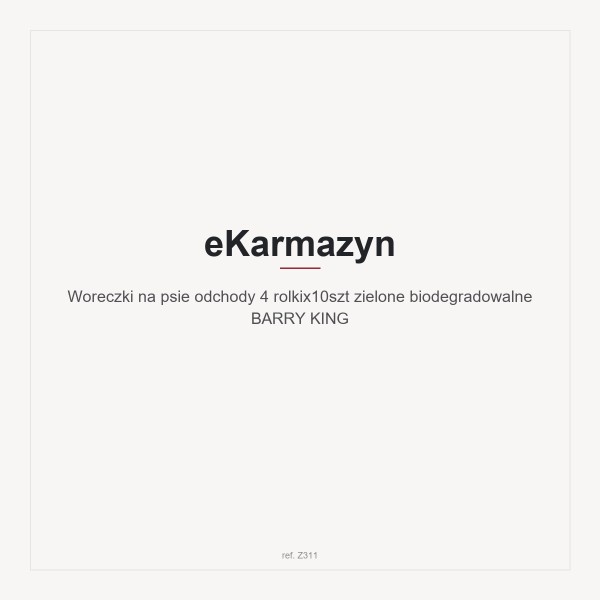 Woreczki na psie odchody 4 rolkix10szt zielone biodegradowalne BARRY KING