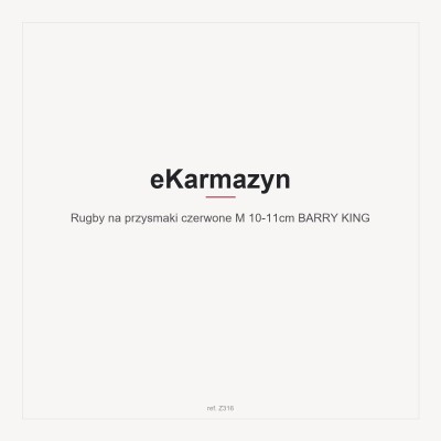 Rugby na przysmaki czerwone M  10-11cm BARRY KING