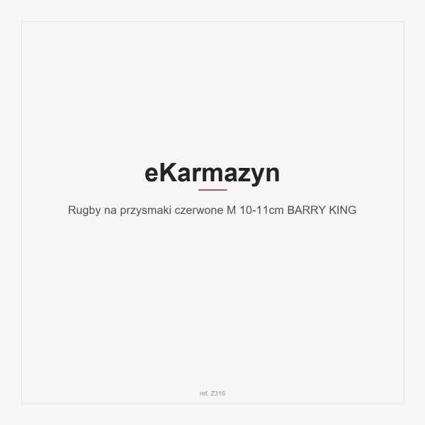 Rugby na przysmaki czerwone M  10-11cm BARRY KING