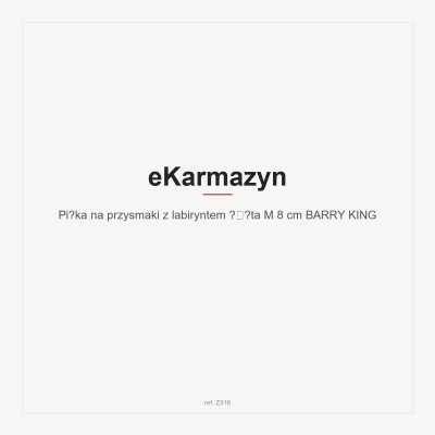 Piłka na przysmaki z labiryntem żółta M 8 cm BARRY KING