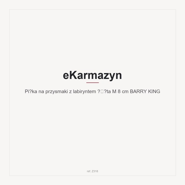 Piłka na przysmaki z labiryntem żółta M 8 cm BARRY KING