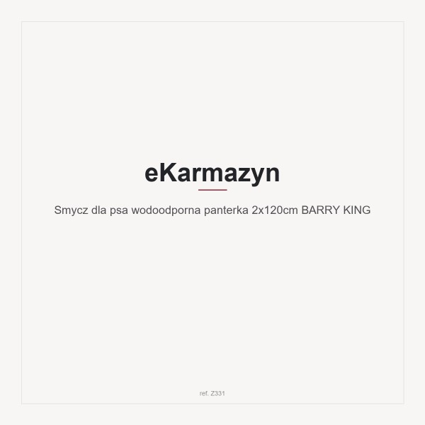 Smycz dla psa wodoodporna panterka 2x120cm BARRY KING