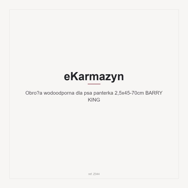 Obroża wodoodporna dla psa panterka 2,5x45-70cm BARRY KING