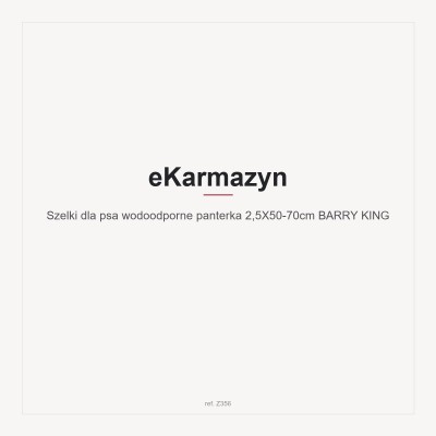 Szelki dla psa wodoodporne panterka 2,5X50-70cm BARRY KING