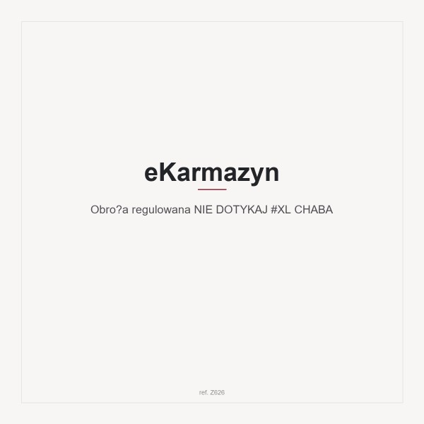 Obroża regulowana  NIE DOTYKAJ #XL CHABA