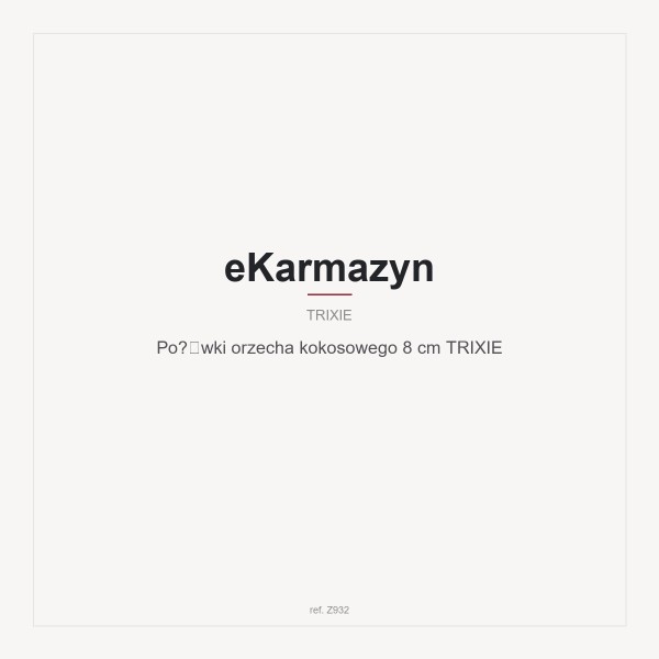 Połówki orzecha kokosowego 8 cm TRIXIE